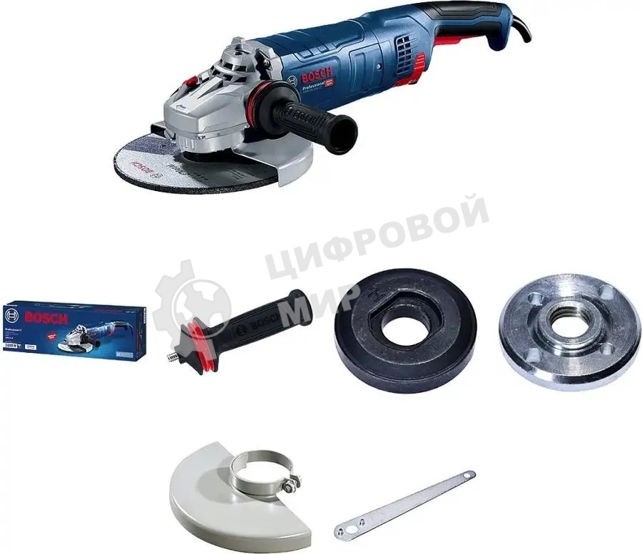 Угловая шлифовальная машина Bosch GWS 24-230 JZ 6500об/мин рез.шпин.:M14 d=230мм (06018C3300)