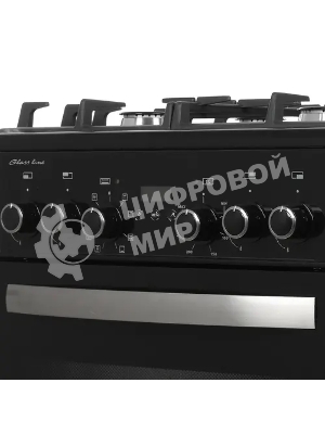 Плита комбинированная Gefest ПГЭ 6502-03 0044 черный, конфорок 4 газовых, духовка 55 л, 60 см x 85 см x 60 см