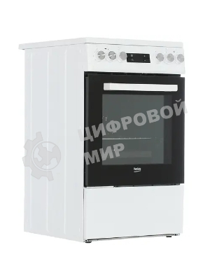 Плита электрическая Beko FSM57300GW белый, конфорок 4 электрических, духовка 55 л, 50 см x 85 см x 60 см
