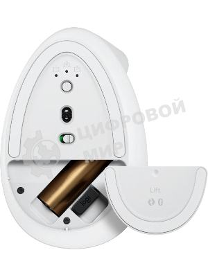Мышь беспроводная Logitech Lift Vertical Ergonomic белый/PALE GREY (4000dpi 6but) (910-006480)