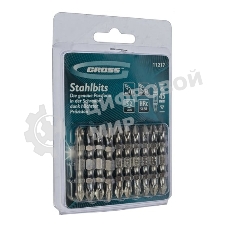 Набор бит Gross 11217 двухстор. ph2-pz2х45 мм сталь s2 10 шт.