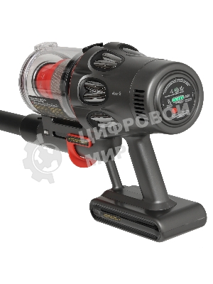 Пылесос вертикальный Deerma DEM-T50W серый/черный/красный, питание от аккумулятора, 420 Вт, уборка сухая, пылесборник 0.4 л