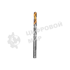 Сверло спиральное по металлу Denzel 8 x 117мм, Р6М5, Golden Tip