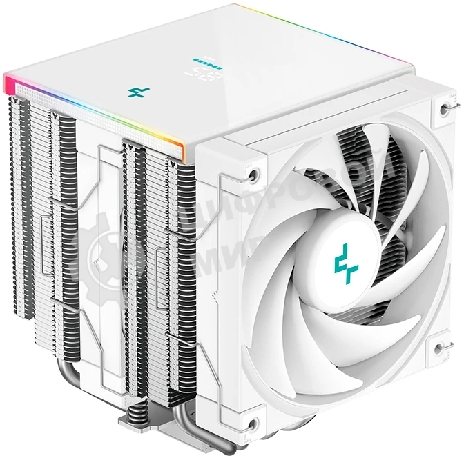 Кулер для процессора DEEPCOOL AK620 DIGITAL SE WH LGA20XX/1700/1200/115X/AM5/AM4 (9шт/кор, TDP 260W, PWM, DUAL Fan 120мм, 6 тепл. трубок, ARGb, белый) RET (R-AK620-WHADMN-GJD)