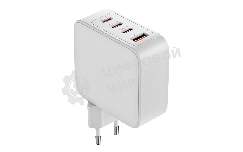 Сетевое зарядное устройство OLMIO Type-C х 3, 100W, QC3.0, PowerDelivery3.0, GAN, PPS, белое