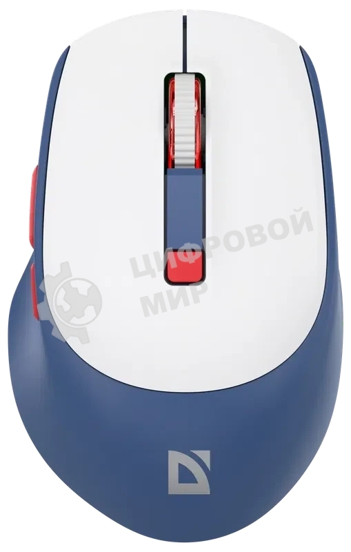 Мышь беспроводная Defender Belsa MB-249 белый/синий, 3200 dpi, радиоканал, Bluetooth, USB, кнопки - 6