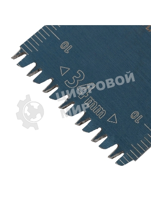 Насадка для МФИ Denzel режущая пазовая прямая, HCS, по дереву, ламинату, 34 х 2,5 мм, крупный зуб