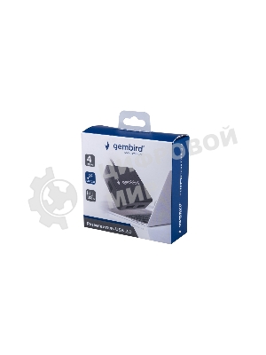 Концентратор USB 2.0 Gembird UHB-242, 4 порта, блистер, черный