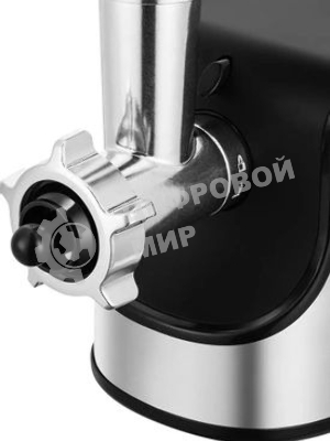 Мясорубка электрическая Kitfort КТ-2133 сталь/черный, 1360 Вт, 1.6 кг/мин, реверс, защита от перегрузки, насадки - 5