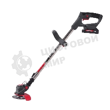 Триммер аккумуляторный Победа ТА 200, 20/21В, с 1 акб 1,5Ач и зу, макс 145мм, пластик. ножи (10шт) + мет. диск 40Т, телескоп