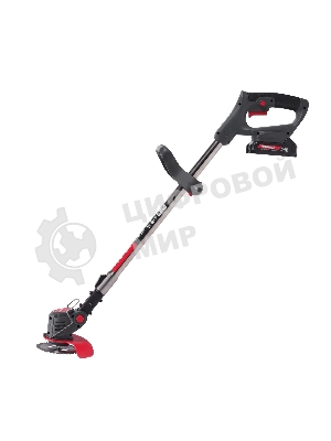 Триммер аккумуляторный Победа ТА 200, 20/21В, с 1 акб 1,5Ач и зу, макс 145мм, пластик. ножи (10шт) + мет. диск 40Т, телескоп