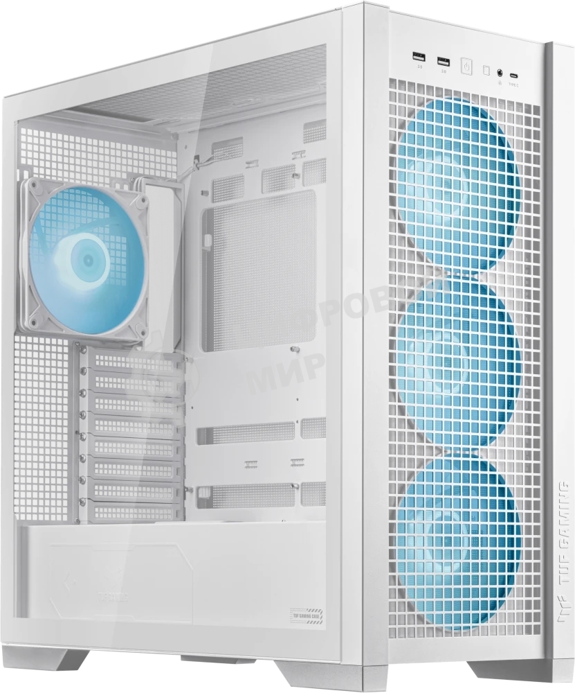 Компьютерный корпус ASUS TUF GAMING GT302 TG ARGb белый/GT302/ARGb FANS/WHT (90DC00I3-B19000)