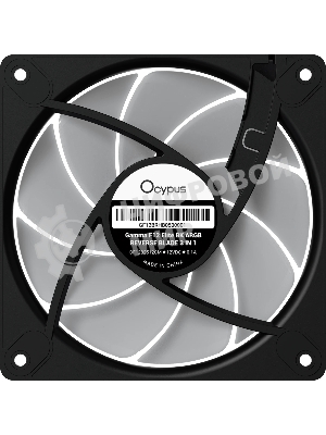 Вентилятор для корпуса Ocypus Gamma F12 Elite BK ARGb REVERSE BLADE, 120x120x25mm, 4-PIN PWM, 600-1800 RPM, 26 DBA MAX, HYDRO BEARING