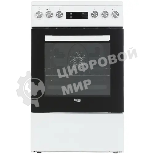 Плита электрическая Beko FSM57300GW белый, конфорок 4 электрических, духовка 55 л, 50 см x 85 см x 60 см