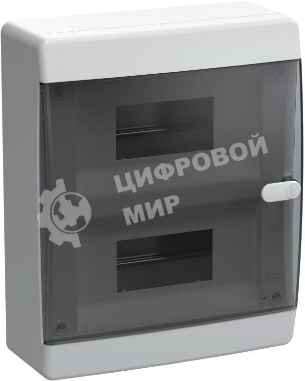 Корпус пластиковый IEK UNION Compact ЩРН-П-18 IP41 черная прозрачная дверь (UIC-KP12-N-18-41-K01)
