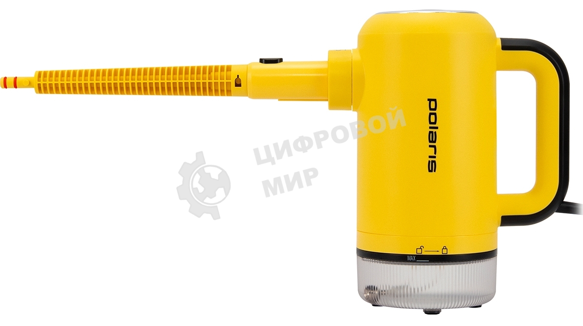 Пароочиститель Polaris PSC 1712С черно/желтый, 1700 ВТ, 360 мл