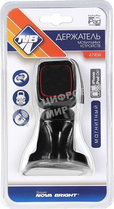 Универсальный держатель NOVA BRIGHT на присоске с фиксатором 47904