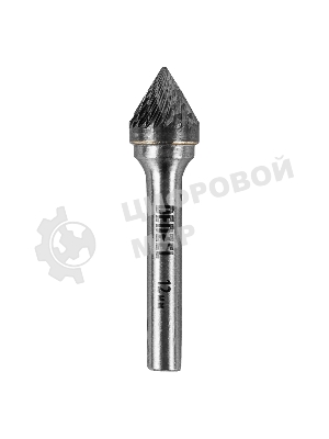 Борфреза по металлу Denzel твердосплавная, зенкер 60 град., тип-J, 12 мм