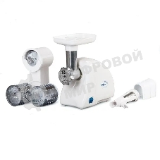 Мясорубка электрическая Ротор Экстра М ЭМШ 35/250-3 белый, 1500 Вт, 0.6 кг/мин, насадки - 4