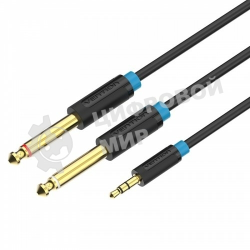 Кабель Vention аудио Jack 3,5 мм M/2Jack 6,5 мм M - 2 м