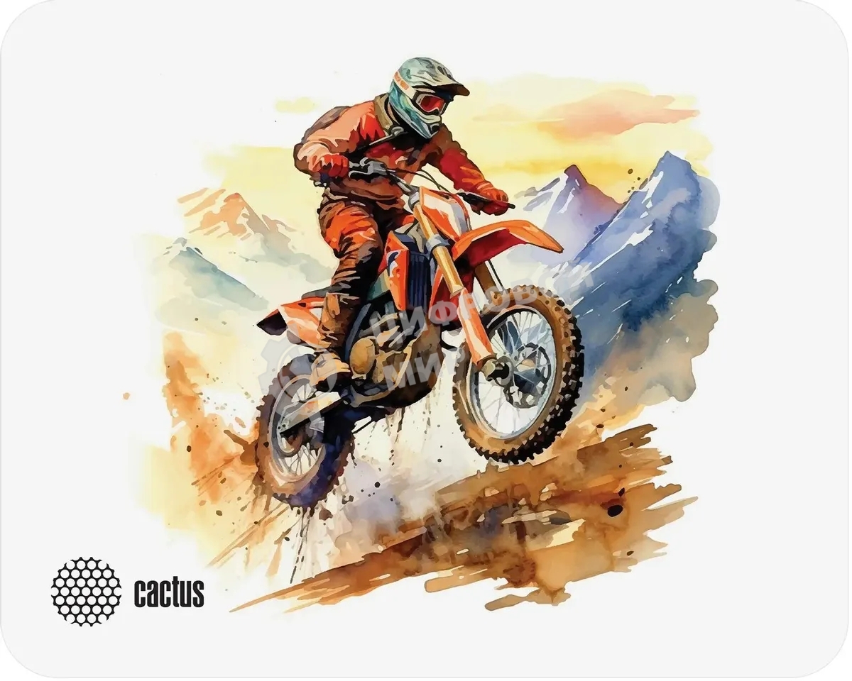 Коврик для мыши Cactus Motobike 250x200x3мм (CS-MP-D12S)