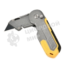 Строительный складной нож с Т-образным лезвием Deli DL007Z в комплекте 6 лезвий, сталь SK2, рукоятка из цинкового сплава