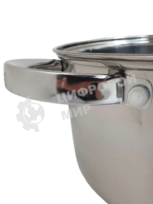 Кастрюля WEBBER BE-157/2 из нержавеющей стали со стеклянной крышкой d=20; 3.5 л (12)