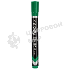 Маркер перманентный Deli Think EU10150, скошенный пишущий наконечник, 2-5мм, зеленый