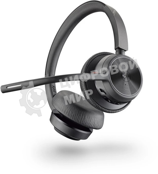 Гарнитура Plantronics Voyager 4320 UC чёрный, беспроводная + проводная, Bluetooth, до 47 ч