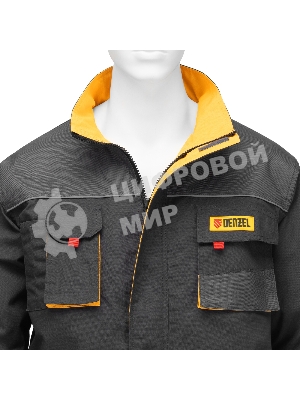 Куртка профессиональная рабочая Denzel 65% полиэстер 35% хлопок, L