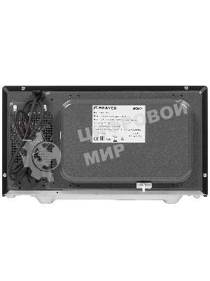 Микроволновая печь BRAYER BR2503 черный, 23 л, 900 Вт, переключатели - кнопки, поворотный механизм