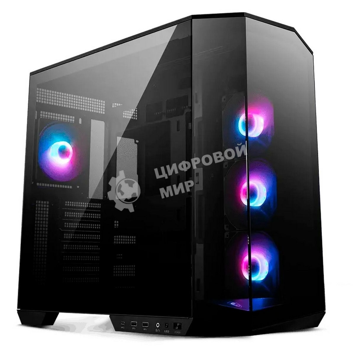 Компьютерный корпус MSI MAG Pano 100R PZ, Mid Tower, ATX, 2xUSB 3.2 Gen 1, 1xUSB 3.2 Gen2 Type-C, 3x120мм ARGb Reverse Blade Fan, 1x120мм ARGb Fan, ARGb+PWM Control Board,Tempered Glass Window, Brown Box