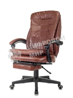 Кресло Бюрократ T-9950MSG-F/BROWN-PU коричневый, экокожа