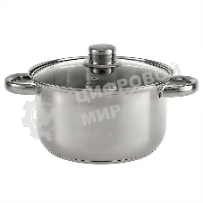 Кастрюля WEBBER BE-157/2 из нержавеющей стали со стеклянной крышкой d=20; 3.5 л (12)