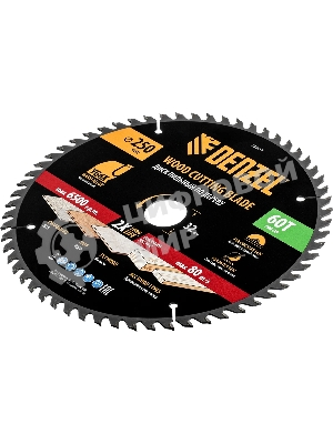 Пильный диск по дереву Denzel ф250 х 32 мм, 60 зубьев
