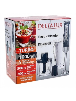 Блендер DELTA LUX DE-7004B черный,1,5кВт,р-м Турб