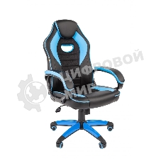 Кресло Chairman game 16 черный, экокожа, 120 кг, механизм качания