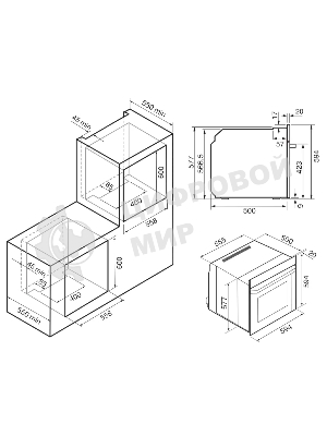 Духовой шкаф электрический Krona ONORE 60 BL G2 черный