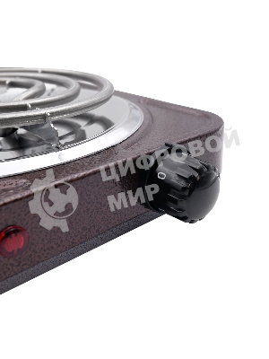 Плита настольная электрическая Centek CT-1508 Siberia коричневый, 1 кВт, ТЭН, конфорки - 1, эмаль, поворотные переключатели