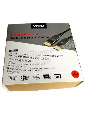 Активный оптический кабель VCOM DP1.4 32Gbs/8K@60Hz 15м D3751-15M