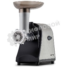 Мясорубка электрическая Vitek VT-3636 серебристый, 1700 Вт, 1.7 кг/мин, реверс, насадки - 4