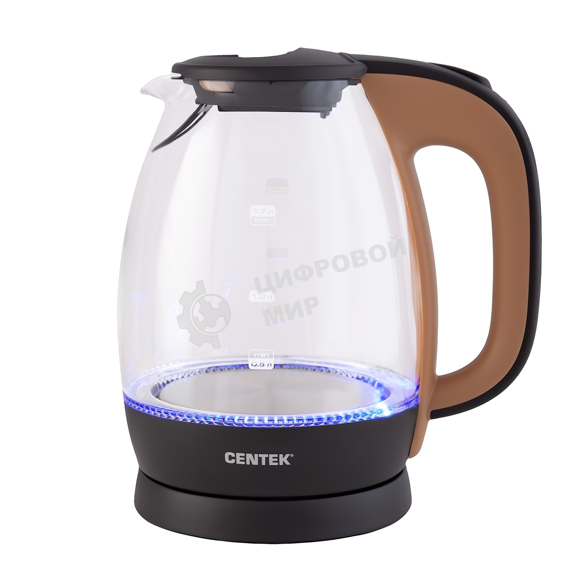 Чайник электрический Centek CT-0056 кофейно-бежевый, 1.7 л, 2200 Вт, (в уп. 6 шт)