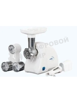 Мясорубка электрическая Ротор Экстра М ЭМШ 35/250-3 белый, 1500 Вт, 0.6 кг/мин, насадки - 4