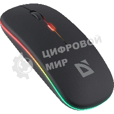 Мышь беспроводная Defender Coda MB-261 черный, 1600 dpi, радиоканал, Bluetooth, USB, кнопки - 4