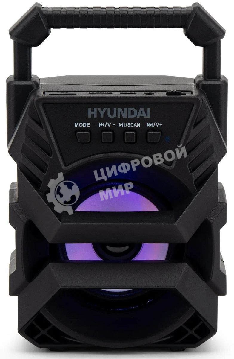 Колонка портативная Hyundai H-PS1000 черный 9 Вт 1.0 BT/USB 10м 500mAh