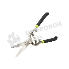 Ножницы садовые Deli DL580123 цельнометаллические, 200мм, макс. диаметр резки 12мм, сталь 55С, возвратная пружина, противоскользящие рукоятки