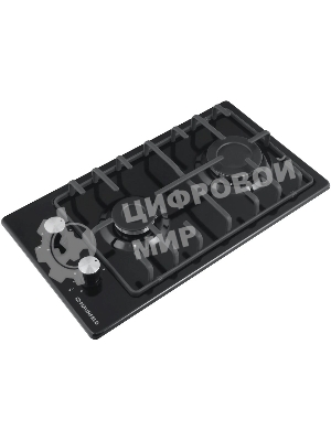 Газовая варочная панель Maunfeld EGHE.32.3EB/G, 2 конфорки, эмалированная сталь, черный