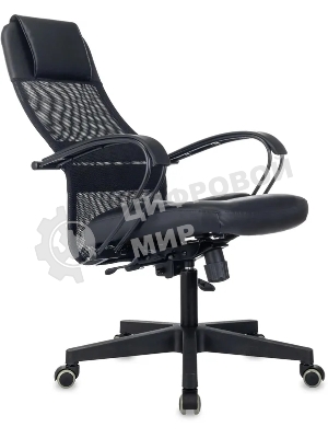 Кресло эргономичное Бюрократ CH-NOVA LUX черный сетка/ткань крестов. пластик