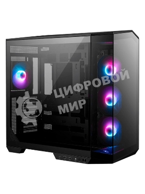 Компьютерный корпус MSI MAG Pano 100R PZ, Mid Tower, ATX, 2xUSB 3.2 Gen 1, 1xUSB 3.2 Gen2 Type-C, 3x120мм ARGb Reverse Blade Fan, 1x120мм ARGb Fan, ARGb+PWM Control Board,Tempered Glass Window, Brown Box