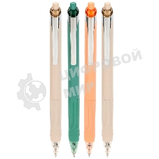 Ручка гелевая автоматическая Deli Nusign ENS666-BK ассорти, черные чернила, линия 0.7мм, резиновая манжета